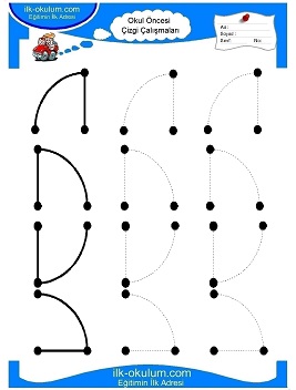 Çocuklar İçin Çizgi Çalışma Sayfaları 